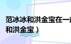 范冰冰和洪金宝在一起的时候多少岁（范冰冰和洪金宝）