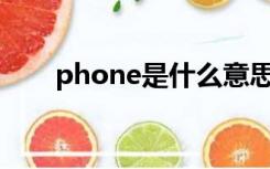 phone是什么意思（ph是什么意思）