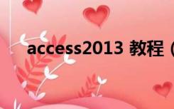 access2013 教程（access2007教程）
