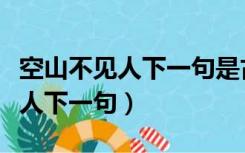 空山不见人下一句是古诗句是什么（空山不见人下一句）