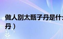 做人别太甄子丹是什么意思（做人不能太甄子丹）