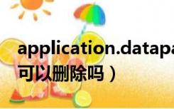 application.datapath（application data可以删除吗）