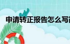 申请转正报告怎么写简单（申请转正报告）