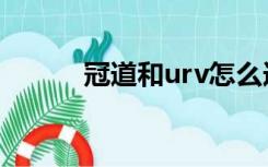 冠道和urv怎么选（冠道和urv）