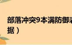 部落冲突9本满防御表（部落冲突九本满防数据）