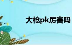 大枪pk厉害吗（大枪pk加点）