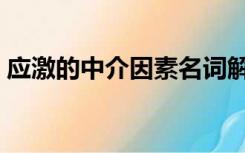 应激的中介因素名词解释（应激的中介因素）