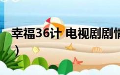 幸福36计 电视剧剧情介绍（幸福36计演员表）