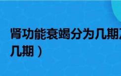 肾功能衰竭分为几期及症状（肾功能衰竭分为几期）