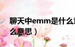 聊天中emm是什么意思（em在聊天中是什么意思）