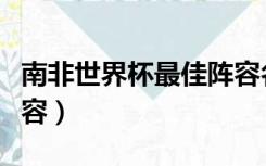 南非世界杯最佳阵容名单（南非世界杯最佳阵容）