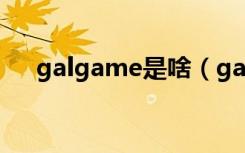 galgame是啥（galgame是什么游戏）