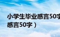 小学生毕业感言50字左右简短（小学生毕业感言50字）