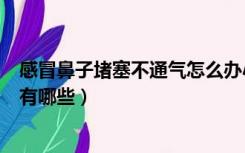 感冒鼻子堵塞不通气怎么办小妙招（快速治鼻子不通气妙招有哪些）