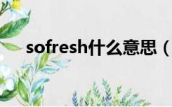 sofresh什么意思（so fresh什么意思）