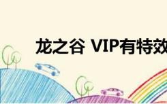 龙之谷 VIP有特效吗?（龙之谷 vip）