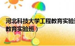 河北科技大学工程教育实验班是公办吗（河北科技大学工程教育实验班）