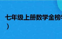 七年级上册数学金榜学案答案（金榜学案答案）