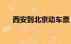 西安到北京动车票（西安到北京动车）