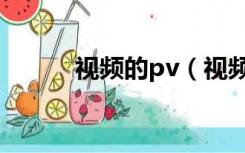 视频的pv（视频pv是什么意思）