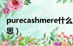 purecashmere什么意思（cashmere什么意思）