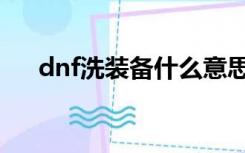 dnf洗装备什么意思（dnf洗点水活动）