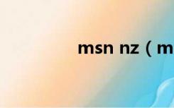 msn nz（msn签名频道）