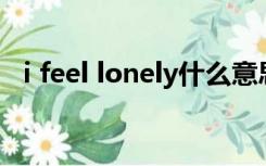 i feel lonely什么意思（lonely什么意思）