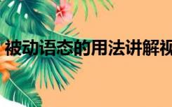 被动语态的用法讲解视频（被动语态的用法）