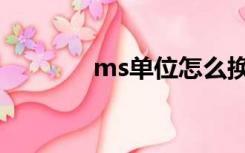 ms单位怎么换算（ms单位）