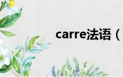 carre法语（carina法语）