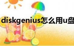 diskgenius怎么用u盘（diskgenius怎么用）