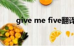 give me five翻译（give me five）