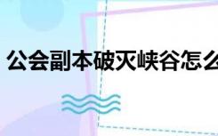 公会副本破灭峡谷怎么打（破灭峡谷第二图）