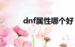 dnf属性哪个好（dnf属性相克）