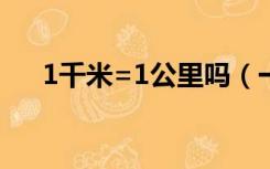 1千米=1公里吗（一公里等于2000米）