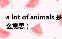 a lot of animals 是什么意思（a lot of是什么意思）